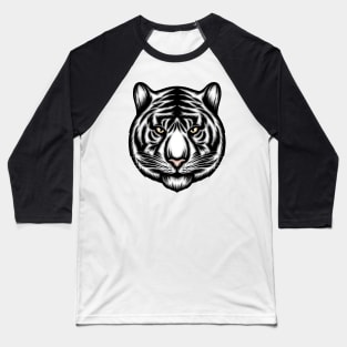 Cool white tiger illustration Baseball T-Shirt